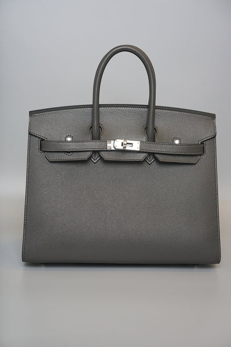 Hermes Birkin 25 Sellier in Graphite Madame Phw (Brand New)