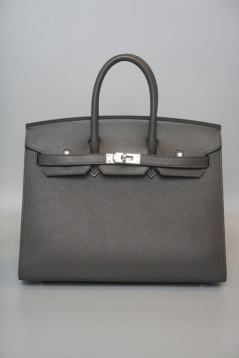 Hermes Birkin 25 Sellier in Graphite Madame Phw (Brand New)