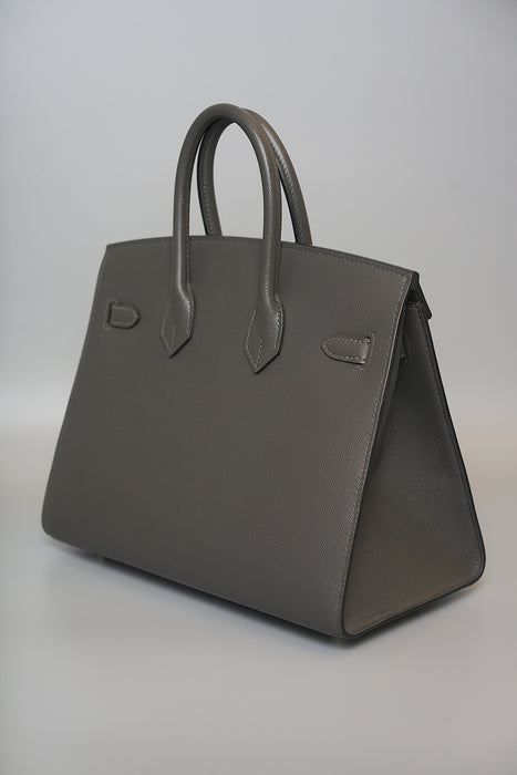 Hermes Birkin 25 Sellier in Graphite Madame Phw (Brand New)