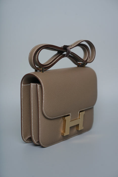 Hermes Constance 18 in Etoupe Epsom Permabrass (Brand New)