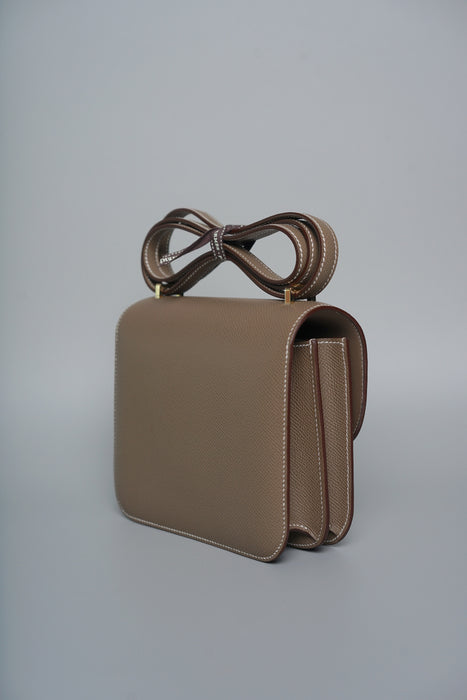 Hermes Constance 18 in Etoupe Epsom Permabrass (Brand New)