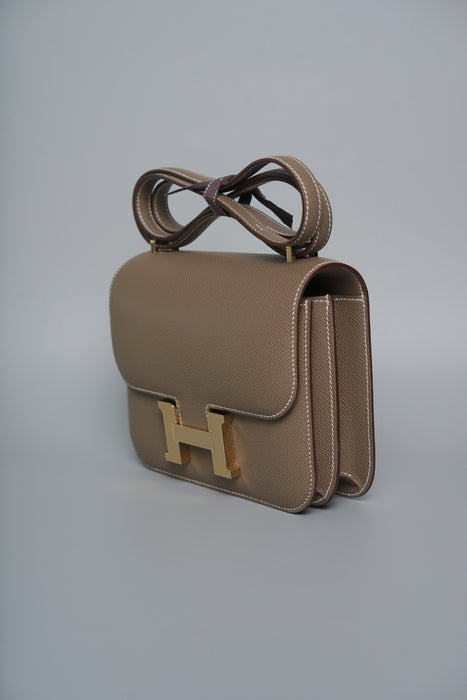 Hermes Constance 18 in Etoupe Epsom Permabrass (Brand New)