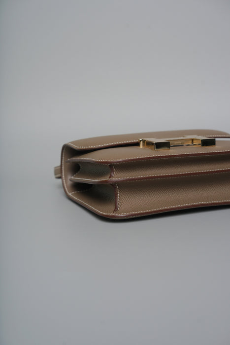 Hermes Constance 18 in Etoupe Epsom Permabrass (Brand New)