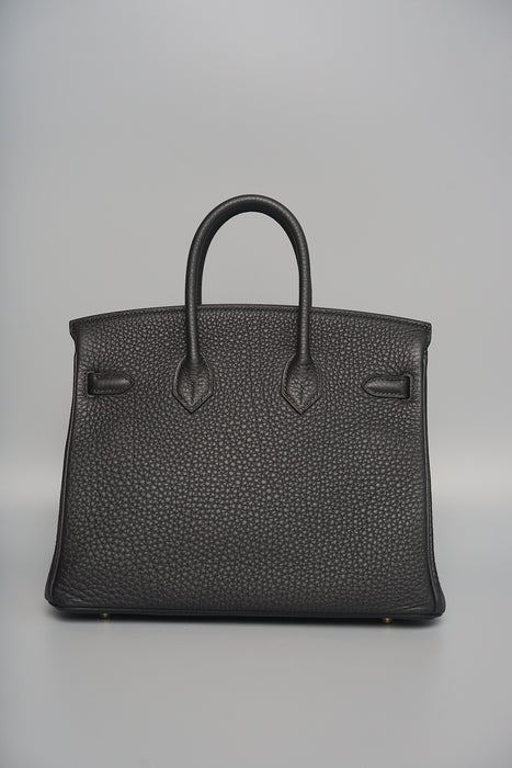 Hermes Birkin 25 in Black Togo Permabrass (Brand New)
