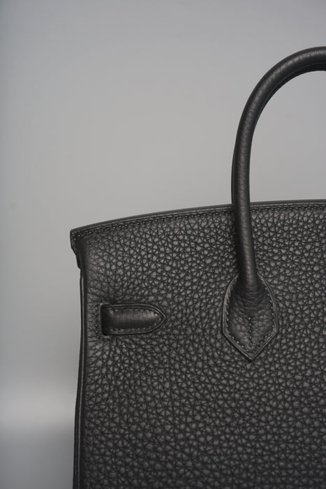 Hermes Birkin 25 in Black Togo Permabrass (Brand New)