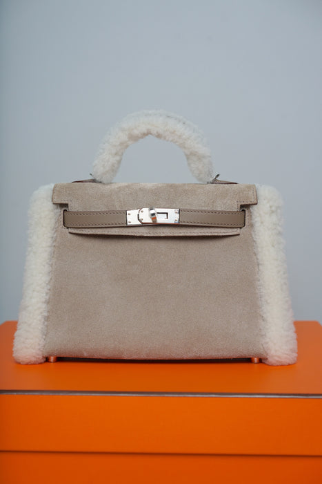 Hermes Kelly 20 in Teddy Etoupe Phw (Brand New)