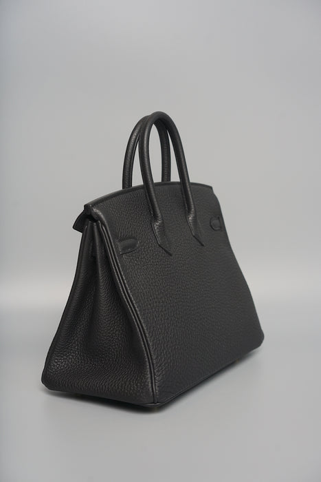 Hermes Birkin 25 in Black Togo Permabrass (Brand New)
