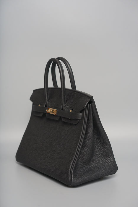 Hermes Birkin 25 in Black Togo Permabrass (Brand New)