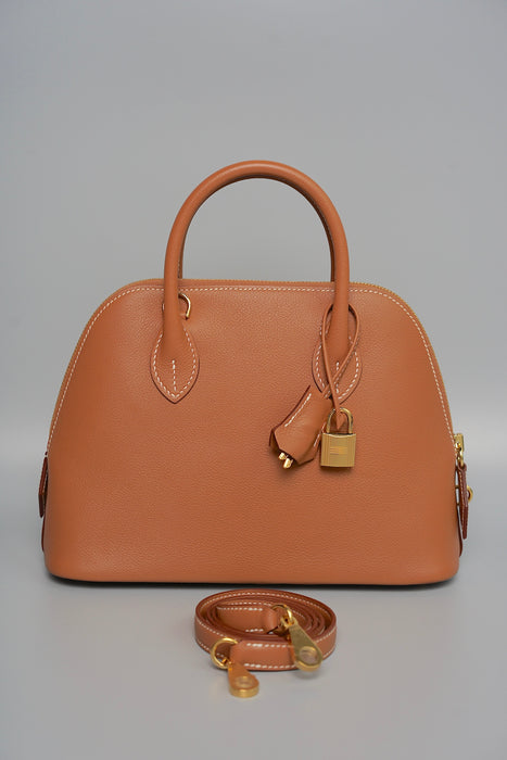 Hermes Bolide 25 Evercolor in Gold Ghw (Brand New)