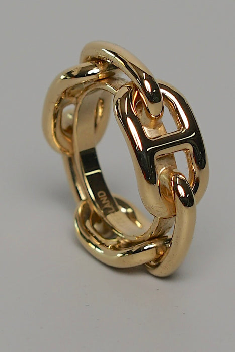 ⁠Hermes Regate Scarf 90 Ring in Permabrass (Brand New)