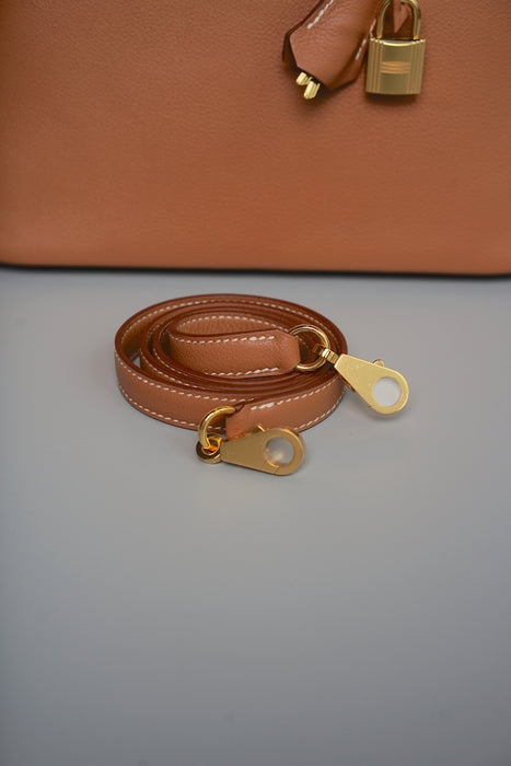 Hermes Bolide 25 Evercolor in Gold Ghw (Brand New)