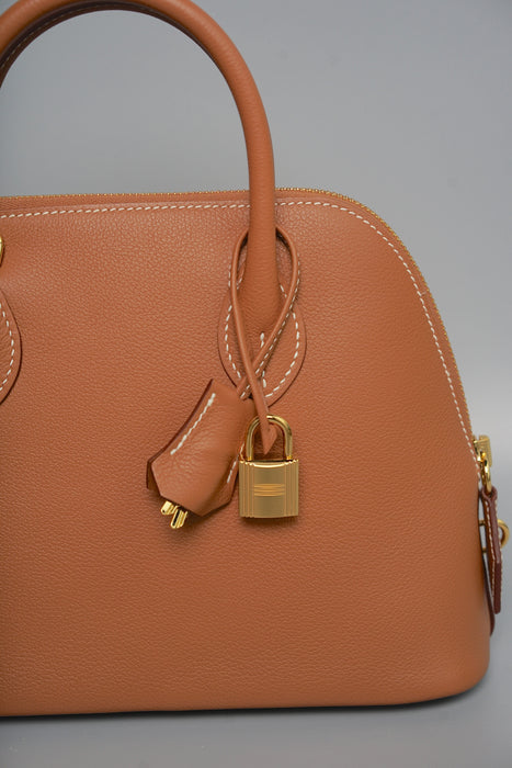 Hermes Bolide 25 Evercolor in Gold Ghw (Brand New)