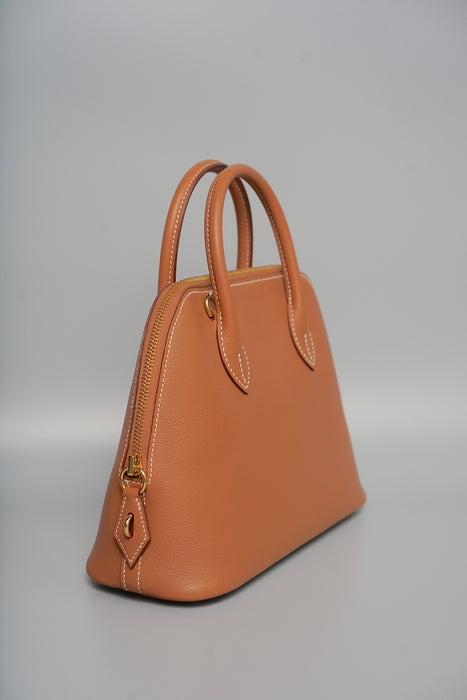 Hermes Bolide 25 Evercolor in Gold Ghw (Brand New)
