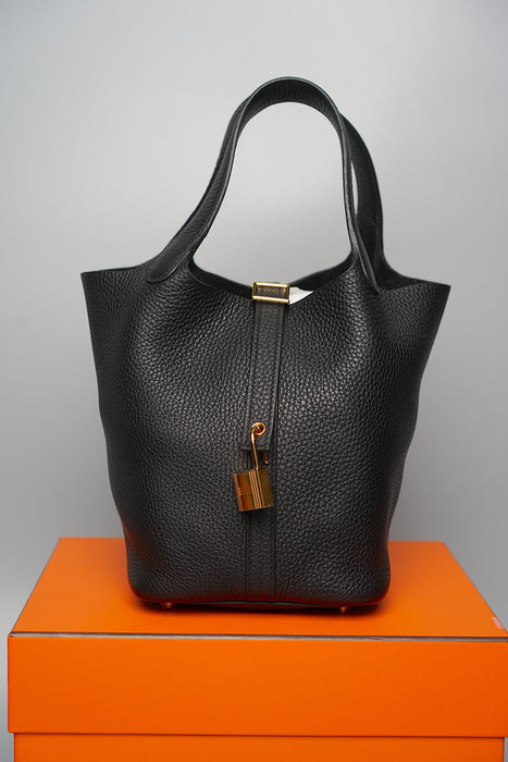 Hermes Picotin 18 in Black Ghw