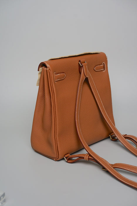 Hermes Kelly 22 Ado Backpack in Gold Ghw (Brand New)