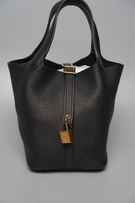 Hermes Picotin 18 in Black Ghw