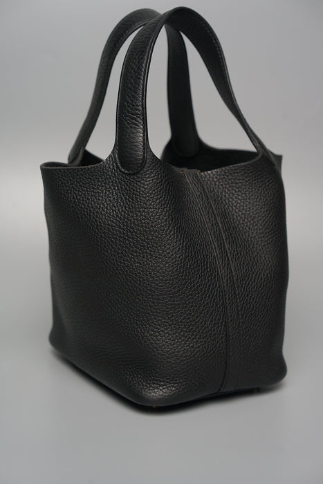 Hermes Picotin 18 in Black Ghw