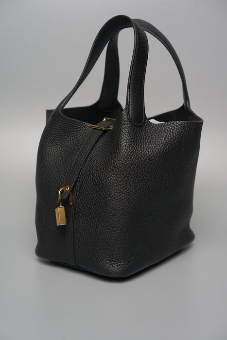 Hermes Picotin 18 in Black Ghw