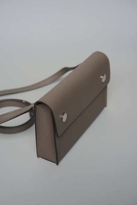 Hermes Snap Wallet in Gris Etain Phw (Brand New)