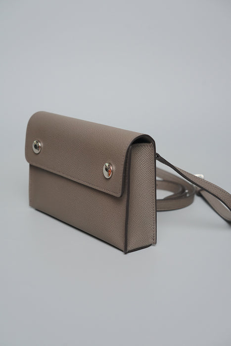 Hermes Snap Wallet in Gris Etain Phw (Brand New)