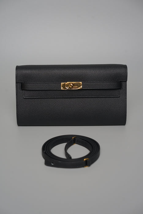 Hermes Kelly To Go in Noir Ghw (Brand New)