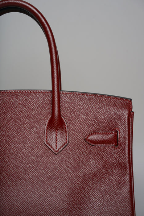 Hermes Birkin 30 in Bordeaux Epsom Ghw (Brand New)