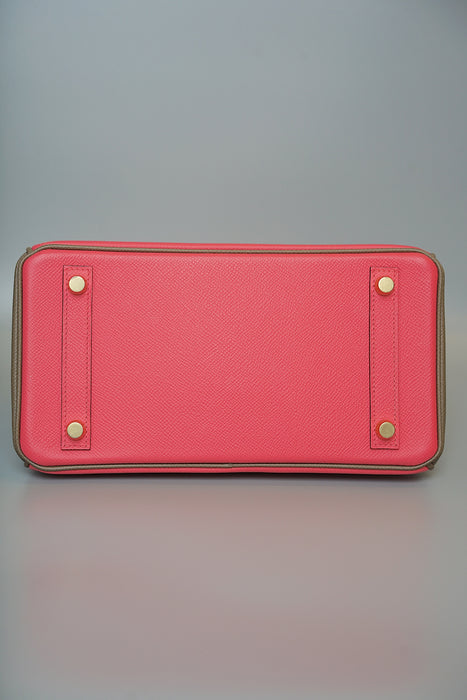 Hermes Birkin 25 HSS in Rose Azalea x Etoupe Epsom Bghw (Brand New)