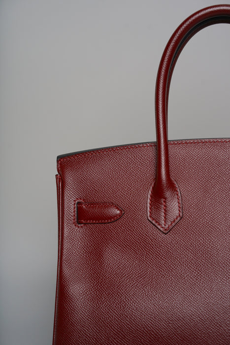 Hermes Birkin 30 in Bordeaux Epsom Ghw (Brand New)