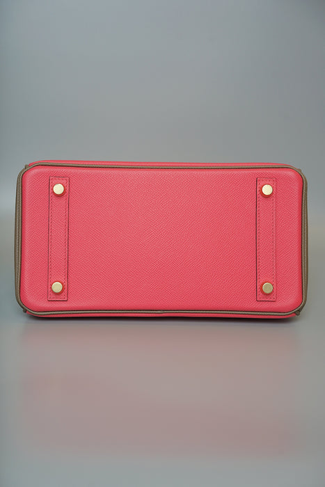 Hermes Birkin 25 HSS in Rose Azalea x Etoupe Epsom Bghw (Brand New)