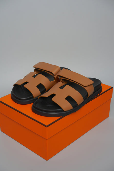 Hermes Chypre Sandals in Natural Size 37.5 (Brand New)