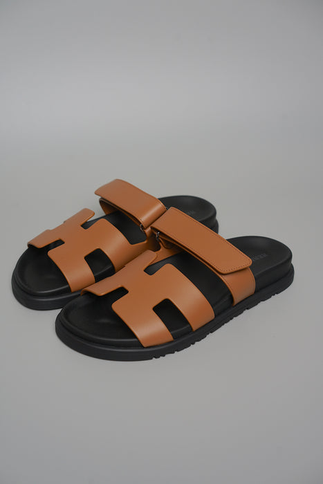 Hermes Chypre Sandals in Natural Size 37.5 (Brand New)
