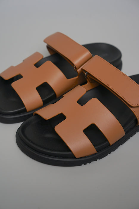 Hermes Chypre Sandals in Natural Size 37.5 (Brand New)