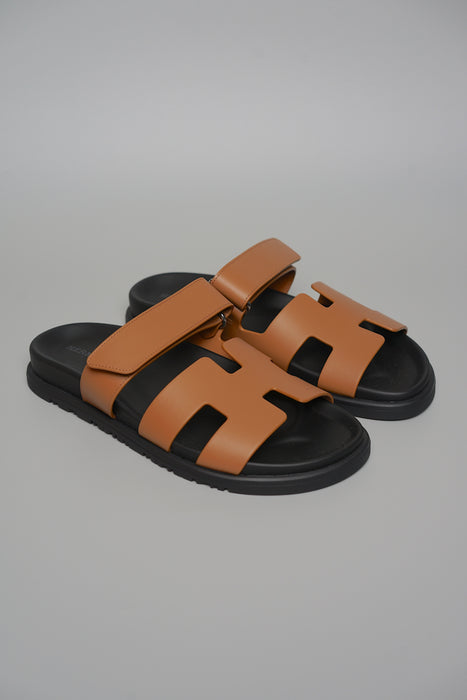 Hermes Chypre Sandals in Natural Size 37.5 (Brand New)