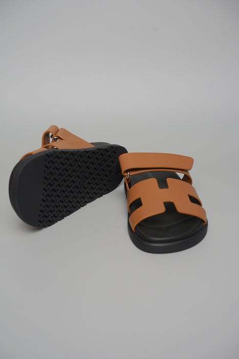 Hermes Chypre Sandals in Natural Size 37.5 (Brand New)