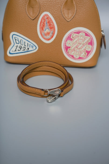 Hermes Mini Bolide in Imprime Caramel Chevre Phw (Brand New)