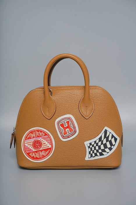 Hermes Mini Bolide in Imprime Caramel Chevre Phw (Brand New)