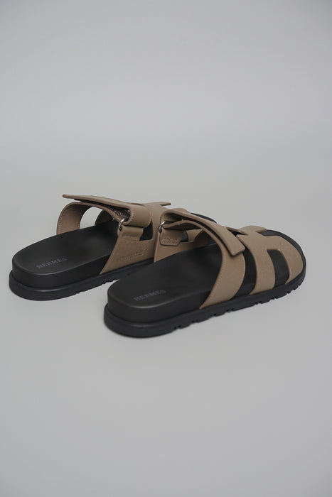Hermes Chypre Sandals in Etoupe Size 37 (Brand New)