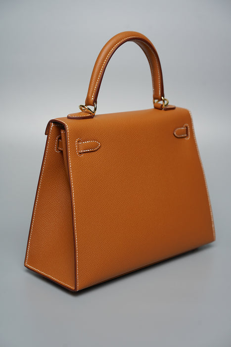 Hermes Kelly 25 in Gold Ghw (Brand New)