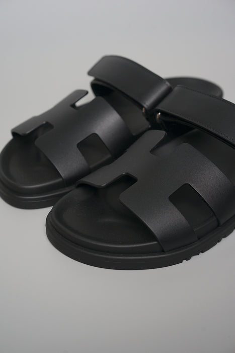 Hermes Chypre Sandals in Noir Size 38 (Brand New)