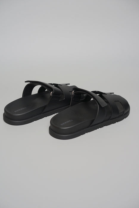 Hermes Chypre Sandals in Noir Size 38 (Brand New)