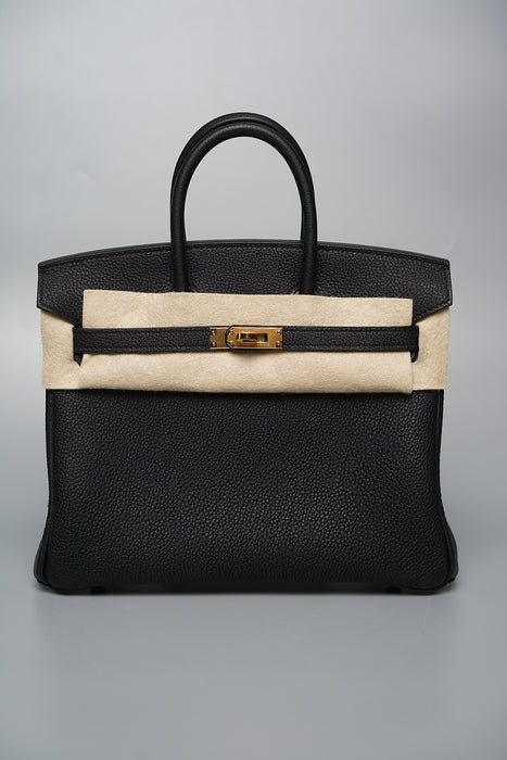 Hermes Birkin 25 in Black Togo Ghw (Brand New)