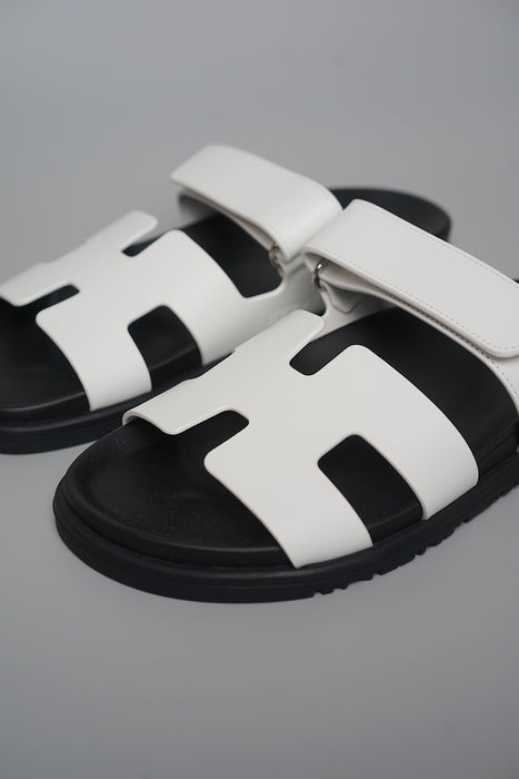 Hermes Chypre Sandals in Blanc Size 37 (Brand New)