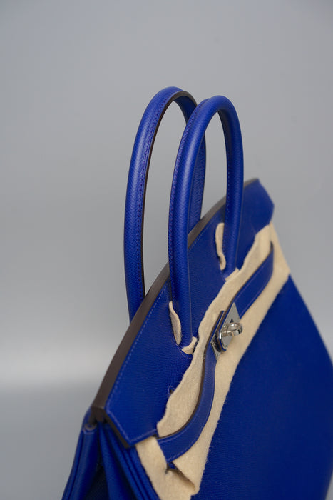 Hermes Birkin 35 in Bleu Electrique Epsom Phw (Brand New)