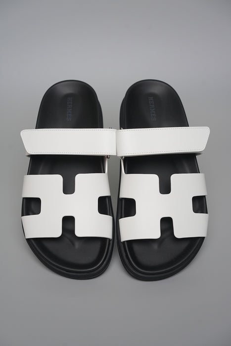 Hermes Chypre Sandals in Blanc Size 37 (Brand New)
