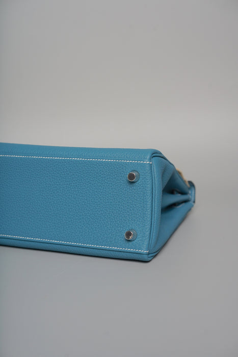 Hermes Kelly 25 in Blue Jean Togo Phw (Brand New)
