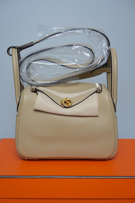 Hermes Mini Lindy II in Trench Ghw (Brand New)