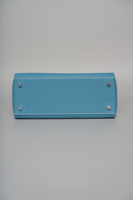Hermes Kelly 25 in Blue Jean Togo Phw (Brand New)