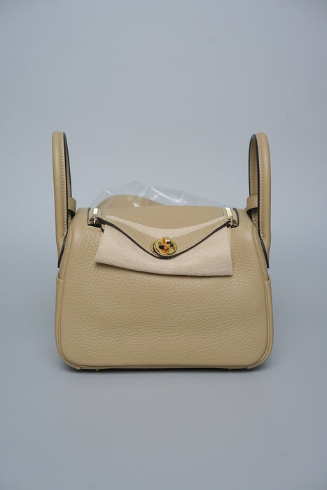Hermes Mini Lindy II in Trench Ghw (Brand New)