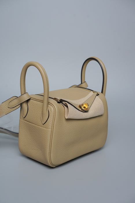 Hermes Mini Lindy II in Trench Ghw (Brand New)