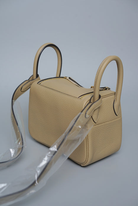 Hermes Mini Lindy II in Trench Ghw (Brand New)
